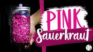 Sauerkraut selber machen Leckeres und einfaches Rezept für pinkes Sauerkraut [upl. by Pisarik]