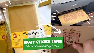 Kraft Sticker Paper  How to Make Stickers  Nana Paper Sticker [upl. by Burton274]