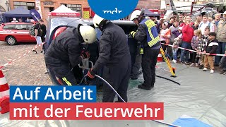 Feuerwehrautos zum anfassen beim Tag der Sicherheit  MDR SACHSENANHALT HEUTE  MDR [upl. by Nohtan]