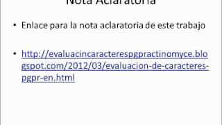 Evaluación caracteres PGPR Actinomicetos hongos formadores de micorriza [upl. by Anieral724]