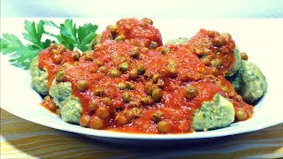 Polpette al Sugo con Piselli  Meatballs with Sauce with Peas  Thermomix [upl. by Hcnarb122]