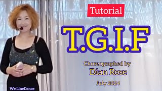 Tutorial  TGIF linedance [upl. by Niatsirhc]