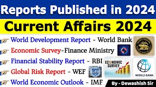 Reports and Index 2024  Published by Various Organisations  Tricks To Remember  By Dewashish Sir [upl. by Nodlew289]