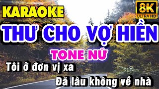 Karaoke THƯ CHO VỢ HIỀN Tone Nữ Si Thứ Nhạc Sống KLA  Karaoke 9669 [upl. by Arammahs]