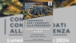 Confronto fra i candidati alla presidenza della Regione Liguria [upl. by Ragen]