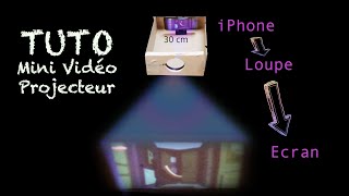 TUTO COOL  Mini Video Projecteur avec un téléphone et une loupe [upl. by Jessy]