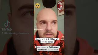 Cagliari 12 Milan al riposo Bene Leao e Rejinders malissimo la difesa [upl. by Chae868]