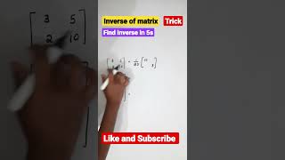 Inverse of 2x2 matrix  inverse of matrix  short trick  class 12 maths [upl. by Waylin]