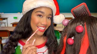 ASMR Girl Who’s Obsessed With Christmas Gives You a Makeover In Class 🎄🎁 ASMR Makeover Roleplay [upl. by Airotahs]