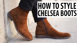 HOW TO STYLE CHELSEA BOOTS  Mens Outfit Inspiration and Ideas  Alex Costa [upl. by Aicena]