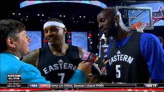 Kevin Garnett amp Carmelo Anthony make fun of Craig Sagers suit [upl. by Llehcar]