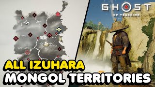 All Izuhara Mongol Territory Locations In Ghost Of Tsushima MAP [upl. by Notsla]