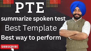 PTE listening summary summarize spoken text Template best way to perform in 2024  Gurwinder sir [upl. by Yracaz]