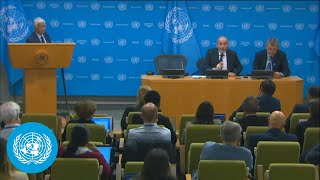 Palestine Refugees  Press Conference  United Nations [upl. by Yecnuahc628]