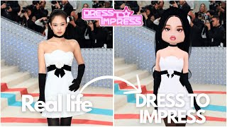 RECREATING POPULAR CELEBRITY OUTFITS IN DRESS TO IMPRESS ROBLOX [upl. by Sanborne]