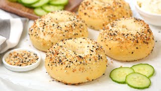 2 Ingredient Bagel Recipe  Easy  Delicious Home Baking [upl. by Kerwin]