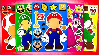 ToyASMR Decorate with Sticker Book Super Mario Bros ✨ paperdiy asmr supermariobros [upl. by Ailero619]