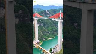 HIGHEST EXTRA DOSED BRIDGE IN THE WORLD  Wujiang Bridge Mozhai 磨寨乌江特大桥bridge aerial engineering [upl. by Ainsworth499]