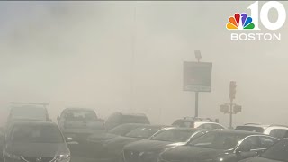 Foam discharges at Malden gas station [upl. by Nolyad]