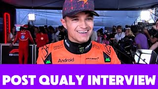 Lando Norris Post Qualifying Interview In Mexico GP [upl. by Xineohp]