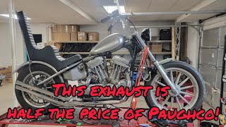 Installing TC BROS upswept exhaust on my CHOPPER [upl. by Pier873]