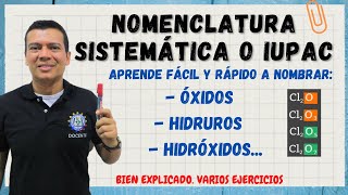 NOMENCLATURA SISTEMATICA DE OXIDOS HIROXIDOS E HIDRUROS O NOMENCLATURA IUPAC DE COMPUESTOS INORGAN [upl. by Cerys]