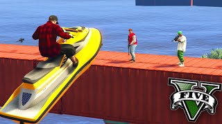 GTA V Online SNIPER vs JETSKI   BATALHA no MAR [upl. by Yrrok]