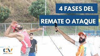 Lo que debes saber para mejorar tu remate en Voleibol de Playa Las 4 Fases del Ataque [upl. by Aissatsana393]