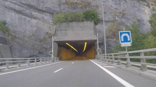 France by Autoroute  A40 Nantua J8  J10  tunnels and viaducts [upl. by Bernardi]