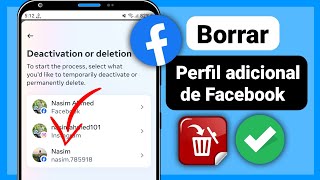 Cómo eliminar un perfil adicional de Facebook 2024  Crear otro perfil Eliminar [upl. by Bertasi]