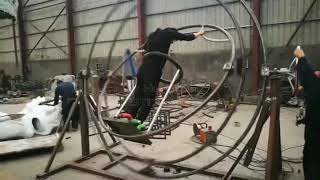 Single Person Human Gyroscope Ride Is Testing In Our Factroy [upl. by Arhoz]