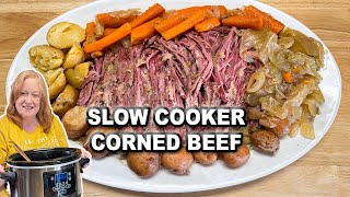 Slow Cooker CORNED BEEF BRISKET [upl. by Trahern]