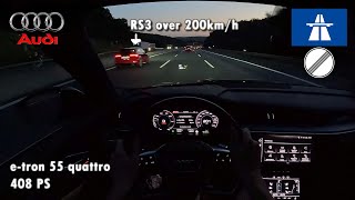 2022 Audi etron 55 quattro 408 PS NIGHT POV DRIVE TOPSPEED 60 FPS1440p [upl. by Radmilla]