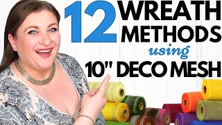 Wreath Making EXPERT Reveals Top 12 Deco Mesh Base Designs [upl. by Ttocs]