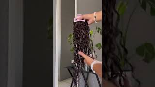 Hair tutorial how to wash your curly clipin human hair extensions❣️hairextensions hairtutorial [upl. by Soalokin]