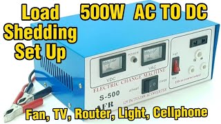 How To Set Up a 350W  500W 12V AFR Solar Inverter With Built In Charger loadshedding setup [upl. by Lynsey]