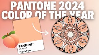 6quot Rock Full Tutorial  Pantone Color of The Year  Dot Mandala Painting Tutorial for Beginners [upl. by Bakerman805]