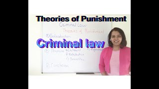 Criminal Law Theories of punishment [upl. by Ycniuq369]