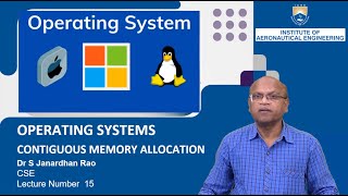 Contiguous Memory Allocation by Dr S Janardhana Rao [upl. by Ulyram]