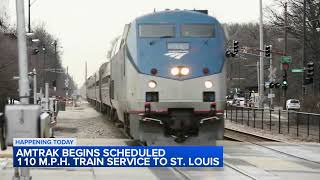 Higherspeed Amtrak service between Chicago St Louis starts Monday [upl. by Isidora418]