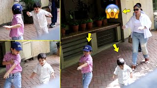 Kareena Kapoors Son Jeh Falls Down While Running Behind Brother Taimur 😱 Jeh amp Taimur Latest Video [upl. by Prud]