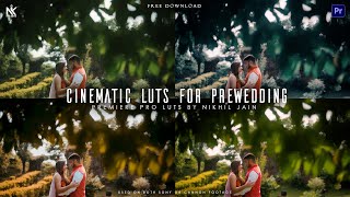 4 Cinematic Luts for Prewedding  Free LUTS  Nik Edits [upl. by Lazaro]