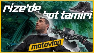 4Riders Motosiklet Botunun Dikişi Attı  Tamir  CFMoto 250NK  Rizede Motovlog [upl. by Anilocin]