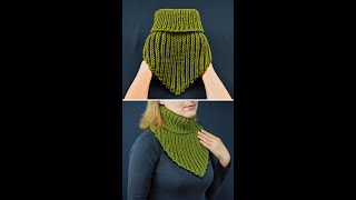 The simplest knitted snoodscarf quickly and easily Miarti🧶 [upl. by Aerdnod]