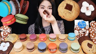 ASMR MUKBANG 아뮤즈 마카롱 쿠키 머랭쿠키 리얼사운드 디저트 먹방 MACARON PARTY MERINGUES COOKIE DESSERT EATING SOUNDS [upl. by Omrellig447]