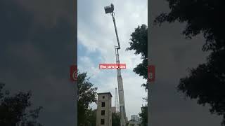 BRONTO SKY LIFT ladder demonstration conducted by DFS at HEADQUARTER OF DELHI FIRE SERVICE [upl. by Wileen]