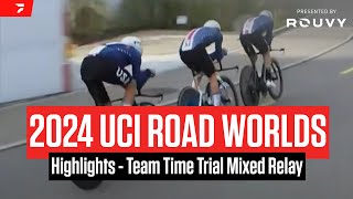 UCI Road World Championships 2024 Highlights  Team Time Trial Mixed Relay [upl. by Flanagan]