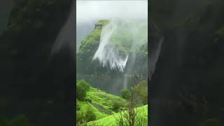 Bhudargad satara western ghats Maharashtrareversewaterfallmust visit [upl. by Aiz274]