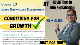 XI bio  Conditions for growth ChpPlant growth amp development [upl. by Eurydice]