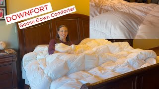 DOWNFORT Goose Down Comforter soft warm and breathable comforter down bedding [upl. by Candis]